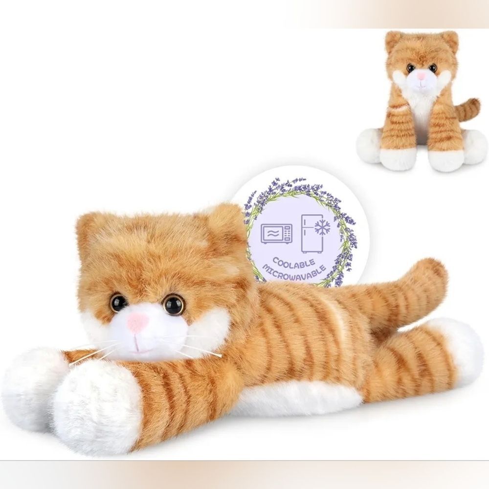 SuzziPals Heatable & Coolable Stuffed Orange Tabby Cat